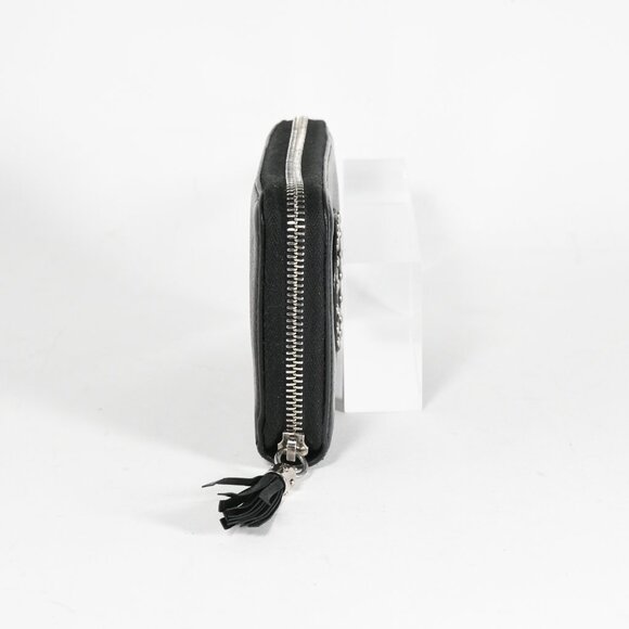 Gucci Soho Black Leather Studded Zip Wallet with Logo Detail - Picture 9 of 14